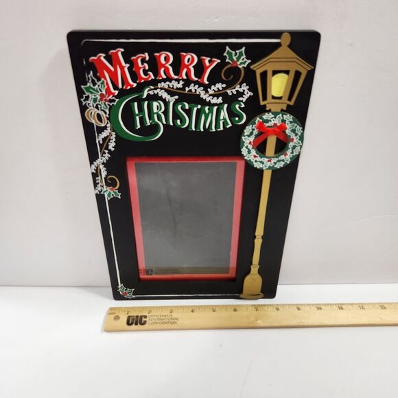 Christmas Wooden Chalkboard Frame Photo Frame 12x8 Holds A 5x7, 4x6 - Picture 5 of 5